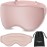 Fygrip 3D Eye Mask Sleep Mask for Men & Women, 100% Pressure-Free & Light Block-Out Eye Mask for Sleep with Easy Adjustable Strap, Night Eye Cover for Travel, Pink