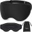 Fygrip 3D Eye Mask Sleep Mask for Men & Women, 100% Pressure-Free & Light Block-Out Eye Mask for Sleep with Easy Adjustable Strap, Night Eye Cover for Travel, Black