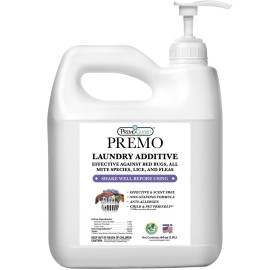 Premo Guard Bed Bug, Mite & Lice Laundry Detergent Additive 64 oz - Child & Pet Friendly - Stain & Odor Free - Best Natural Non-Toxin Treatment