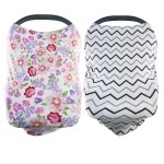 2 Pack Baby Car Seat Cover Soft Stretchy Nursing Cover, Sun Protection for Babies, Stroller Canopy, Breathable Infant Car Seat Canopy