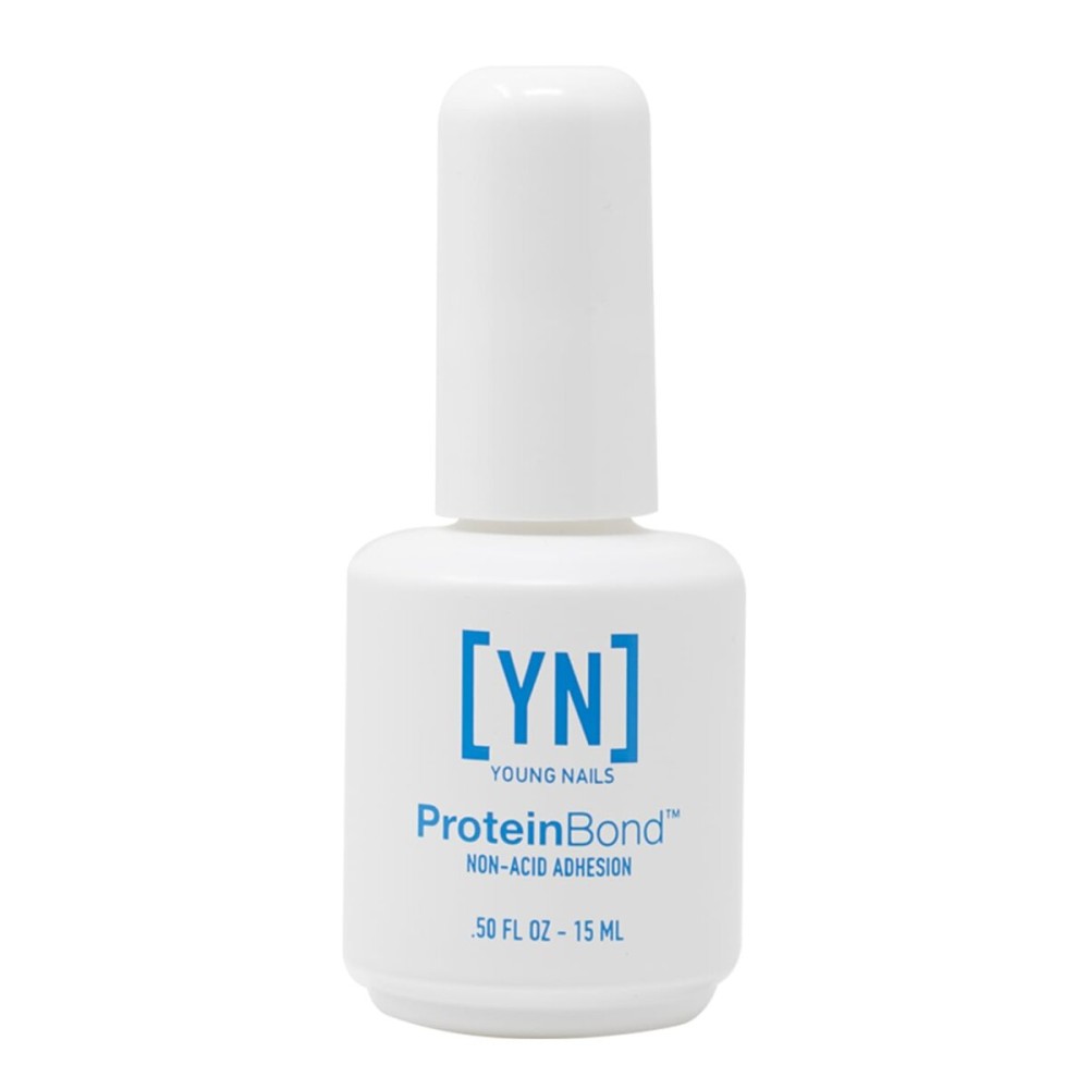 Young Nails Protein Bond - Non-Acidic Nail Primer, Enhanced Adhesion for Gel Polish & Acrylic, Nail Dehydrator, PH Bonder for Gel Nails, 0.5 oz