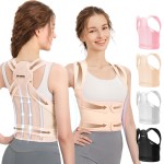 Fit Geno Back Brace Posture Corrector for Men & Women: Shoulder Straightener Adjustable Full Back Support Pain Relief - Scoliosis Hunchback Spine Corrector (Medium/Large)