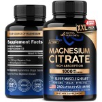 Magnesium Citrate Capsules 1000mg | High Absorption Supplement - Sleep, Muscle & Heart Support - Vegan | Non-GMO - Made in USA - As Powder | Pills | Tablets - 240 Capsules, 4 Month Supply