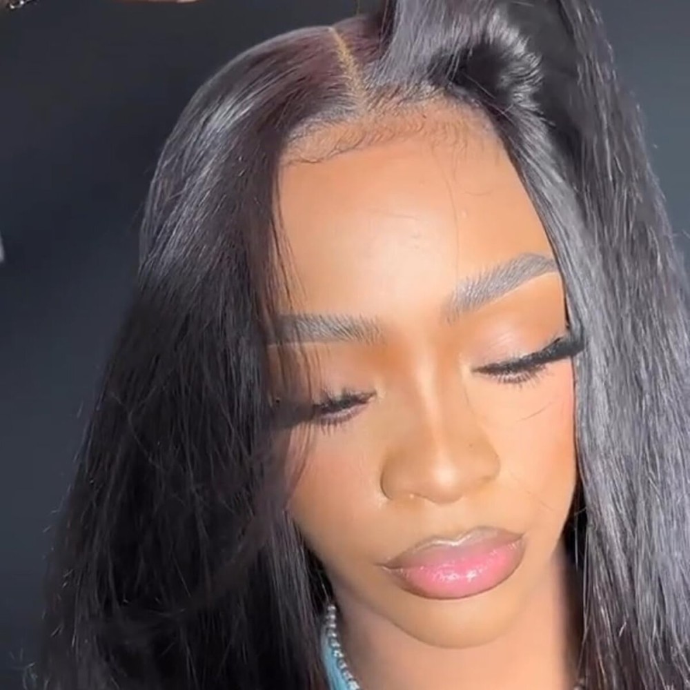 BEEOS Body Wave 2x6 Skinlike Real HD Lace Closure, Pre-Plucked Bleached Knots 0.10mm Ultra-thin HD Lace Natural Black Human Hair Closure 22 Inch