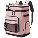 Hulongo 48Cans Large Cooler Backpack, Leakproof Insulated Backpack Cooler for Women, Waterproof, Double Deck, Pink