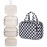 Narwey Hanging Toiletry Bag for Women Travel Makeup Bag Organizer Toiletries Bag for Travel Size Essentials Accessories Cosmetics (Black Checkerboard (Medium))