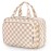 Travel Toiletry Bag for Women Large Hanging Makeup Bag Organizer Toiletries Bag for Full Size Essentials Accessories Cosmetics (Light Checkerboard (Large))