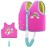OSHYLE Premium Neoprene Swim Vest for Kids - with Adjustable Safety Straps Age 1-9,Ideal Buoyancy Swim Aid for Boys, Girls, and Toddlers (RJ-Unicorn, S(1-3))