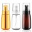 Cosywell Travel Spray Bottle TSA Approved 3 Pack 2oz 60ml Leak Proof Fine Mist Spray Bottle Empty Plastic Refillable Containers for Hair Perfume Toners Rose Water Cosmetics(Brown+Clear+Glod)