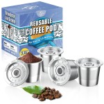4 Pack K Cup Reusable Coffee Pods for Keurig: Stainless Steel Refillable K Cup - Reusable Coffee Filter for Keurig 1.0 Coffee Maker, Permanent, Eco-Friendly, BPA-Free