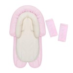 COOLBEBE New Babybody Support & Strap Covers Set for Newborn Infant Toddler- Extra Soft Stroller Cushion Pads Car Seat Insert, Perfect for Carseats, Strollers, Swings, Pink