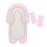 COOLBEBE New Babybody Support & Strap Covers Set for Newborn Infant Toddler- Extra Soft Stroller Cushion Pads Car Seat Insert, Perfect for Carseats, Strollers, Swings, Pink