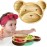 Bamboo Plates for Kids - Baby & Toddler Plates with Suction for Feeding & Weaning, Eco-Friendly Bear Design Promotes Self-Feeding, Ideal for Busy Moms & Dads, Sturdy & BPA-Free (Mint)