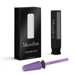 MelodySusie Super Cut Edition 5 in 1 Nail Drill Bits, 3/32\'\' Carbide Tungsten Multi-function Bits, Suitable for Manicure Pedicure Cuticle Gel Polishing, Purple, Series Bit-M, XC