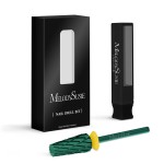 MelodySusie Super Cut Edition 5 in 1 Nail Drill Bits, 3/32\'\' Carbide Tungsten Multi-function Bits, Suitable for Manicure Pedicure Cuticle Gel Polishing, Green, Series Bit-M, 2XC