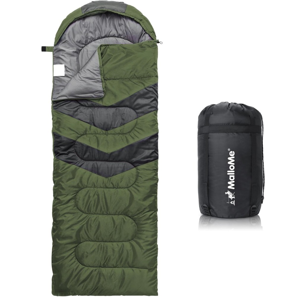 MalloMe Sleeping Bags for Adults Cold Weather & Warm - Backpacking Camping Sleeping Bag for Kids 10-12, Girls, Boys - Lightweight Compact Camping Essentials Gear Accessories Hiking Sleep Must Haves