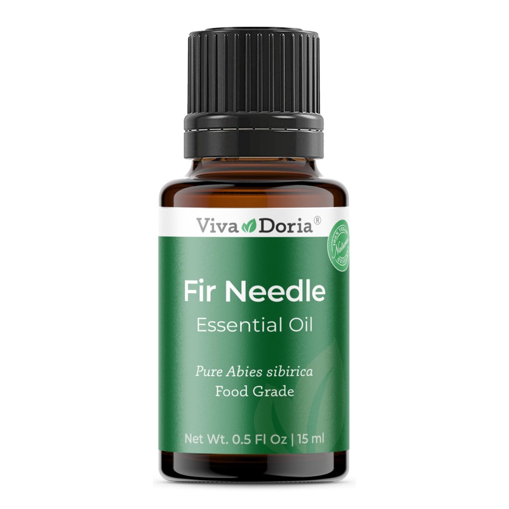 Viva Doria Fir Needle Essential Oil, 100% Pure, Natural Essential Oil, Undiluted, for Aromatherapy | Food Grade, 15 mL (0.5 Fluid Ounce)