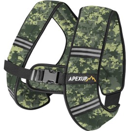 APEXUP 10lbs Weighted Vest Men Women, Weight Vest for Women Workout Equipment for Strength Training Running (Green Digi Camo)