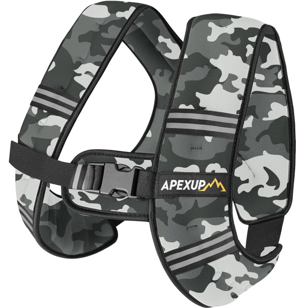 APEXUP 10lbs Weighted Vest Men Women, Weight Vest for Women Workout Equipment for Strength Training Running (Grey Camo)