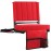 SPORT BEATS Stadium Seats with Back Support Bleacher Chairs with Back and Cushion Thick Padded Bleacher Seats Includes Shoulder Strap Red 2pcs