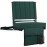 SPORT BEATS Stadium Seats with Back Support Bleacher Chairs with Back and Cushion Thick Padded Bleacher Seats Includes Shoulder Strap Huntergreen 2pcs
