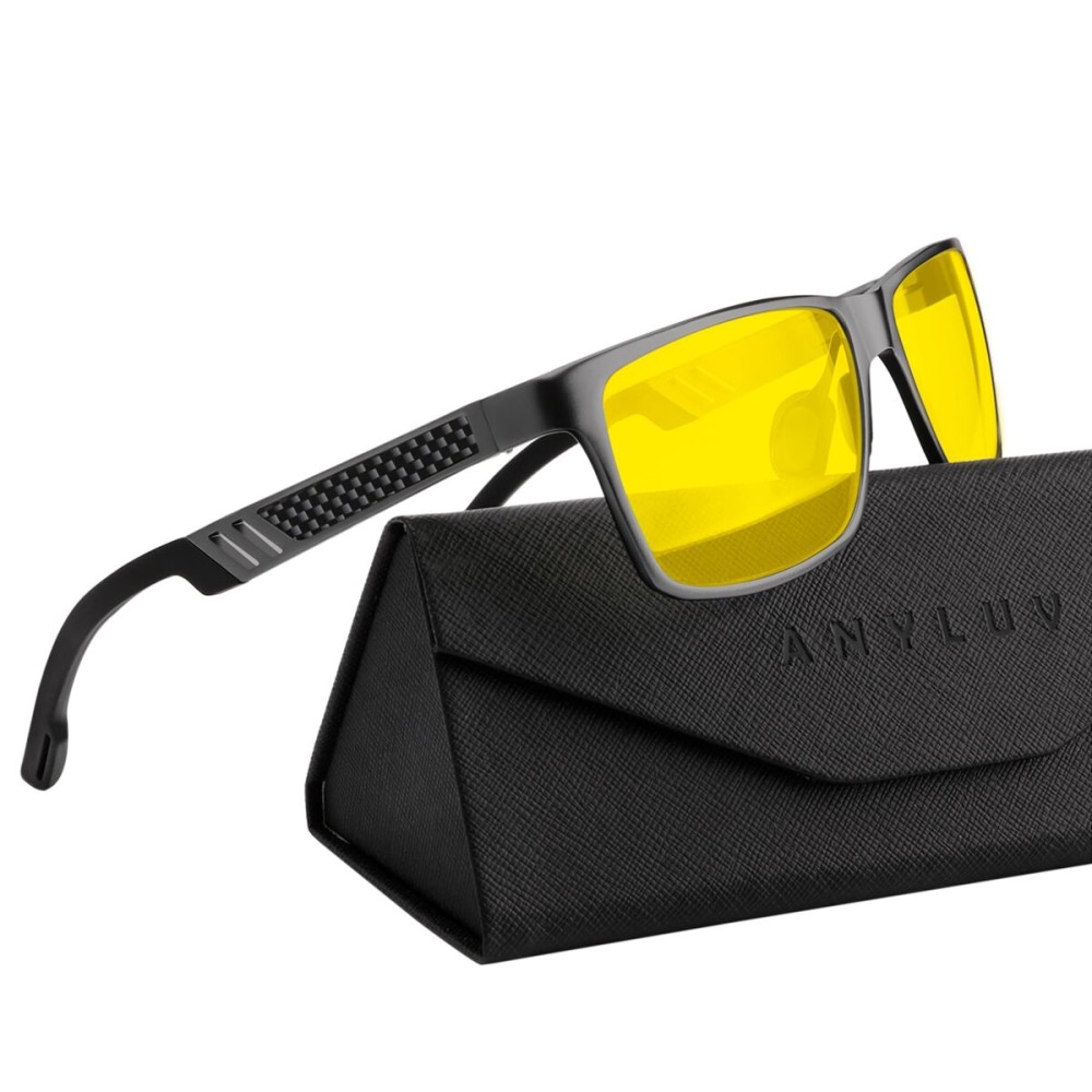 ANYLUV Blue Light Blocking Glasses Men Computer Gaming Glasses Lightweight Al-Mg Metal Anti Eyestrain Eye Protection