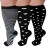 GET-FA 3 Pairs Plus Size Compression Socks for Women and Men Wide Calf 20-30mmhg Extra Large Knee High Support for Circulation