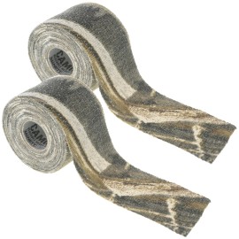 GEAR AID Camo Form Self-Cling and Reusable Fabric Camouflage Wrap, Adds Grip and Shield Hands from Hot or Cold Surfaces to Protect You and Your Equipment, Realtree Edge, 2 x 144 Roll, 2 Pack