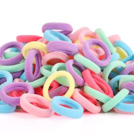 200 Pack Hair Ties BEoffer Baby Toddlers Girls Elastics Hair Bands No Damage Multicolor Colorful Small Rubber Bands Ponytail Pigtails Holders Not Harm to Hair (Macaron)