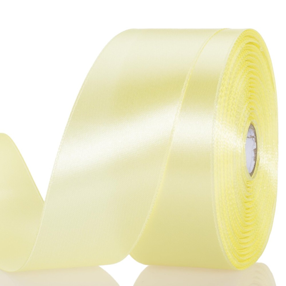 YASEO 1 1/2 Inch Baby Maize Solid Satin Ribbon, 50 Yards Craft Fabric Ribbon for Gift Wrapping Floral Bouquets Wedding Party Decoration