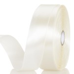 YASEO 1 Inch Ivory Solid Satin Ribbon, 50 Yards Craft Fabric Ribbon for Gift Wrapping Floral Bouquets Wedding Party Decoration