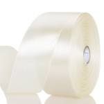 YASEO 1 1/2 Inch Ivory Solid Satin Ribbon, 50 Yards Craft Fabric Ribbon for Gift Wrapping Floral Bouquets Wedding Party Decoration