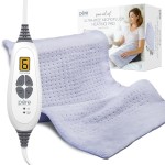 Pure Enrichment PureRelief Ultra-Wide Microplush Heating Pad - 20 x 24 XXL Size & 6 Heat Settings for Temporary Neck, Shoulder & Back Pain Relief - Moist Heat Option & Machine Washable (Periwinkle)