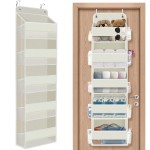 SpaceHacks 1 Pack Over The Door Organizer, Hanging Storage Organizer with Clear Window, 40lb Ultra Sturdy Large Capacity Room Organizer for Pantry Bathroom Nursery Closet Baby Essential (Beige)