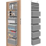 SpaceHacks 6-Tier Over The Door Organizer, Hanging Storage Organizer with Clear Window, 40lb Ultra Sturdy Large Capacity Room Organizer for Pantry Bathroom Nursery Closet Baby Essential (Grey)