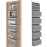SpaceHacks 6-Tier Over The Door Organizer, Hanging Storage Organizer with Clear Window, 40lb Ultra Sturdy Large Capacity Room Organizer for Pantry Bathroom Nursery Closet Baby Essential (Grey)