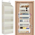 SpaceHacks 1 Pack Over The Door Organizer, Hanging Storage Organizer with Clear Window, 40lb Ultra Sturdy Large Capacity Room Organizer for Pantry Bathroom Nursery Closet Baby Essential (Beige)