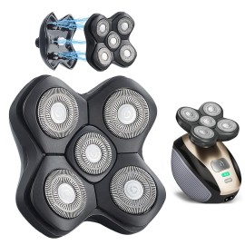 WAHFOX Magnetic 5 Heads Shaver Replacement Heads Compatible with Bird Freedom Shaver