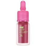 Peripera Ink Airy Velvet Lip Tint | High-Pigmentation, Lightweight, Soft, Moisturizing (034 PLUM ROSE (NEW))