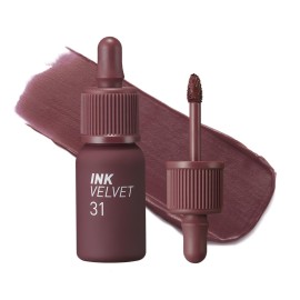 Peripera Ink the Velvet Lip Tint - High Pigment Color, Longwear, Weightless, Not Animal Tested, Gluten-Free, Paraben-Free (031 WINE NUDE)