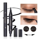 docolor Eyeliner Stamp Double-sided Liquid Winged Eye Liner Pen Waterproof Smudgeproof Long Lasting Wing Original Eyeliner Pen(2PCS,Black)
