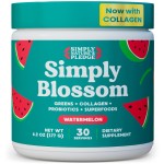 Simply Blossom Nutrition Daily Greens & Superfood Powder + Collagen + Probiotics for Women\'s Digestive Health & Bloating Relief. Help Your Health Bloom - 30 Day Supply - Watermelon