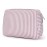 Narwey Striped Makeup Bag Travel Cosmetic Bag Organizer Toiletry Bag Make Up Bags with Compartments for Women Girls (Large, Dusty Rose Stripe)