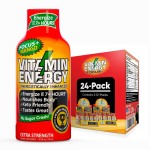 Vitamin Energy Focus+ Extra Strength Energy Shot Mango 24 Pack, 260mg Natural Caffeine, B-Vitamins, CoQ10, Amino Acids, Focus, Productivity & Clarity, Zero Sugar, Gluten-Free, 1.93 fl oz