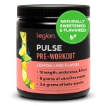 LEGION- All Natural Nitric Oxide Preworkout Drink to Boost Energy, Creatine Free, Naturally Sweetened, Beta Alanine, Citrulline, Alpha GPC (Lemon Lime)