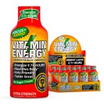 Vitamin Energy Focus+ Extra Strength Energy Shot Mango 12 Pack, 260mg Natural Caffeine, B-Vitamins, CoQ10, Amino Acids, Focus, Productivity & Clarity, Zero Sugar, Gluten-Free, 1.93 fl oz