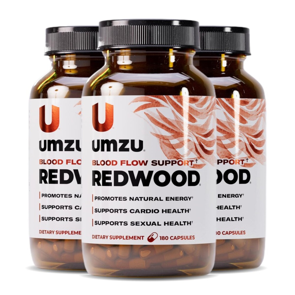 UMZU Redwood Nitric Oxide Booster, 3-Month Supply - Nitric Oxide Supplement with Vitamin C, Garlic & Horse Chestnut - Supports Healthy Circulation, Blood Flow, Energy, Stamina and Daily Vitality