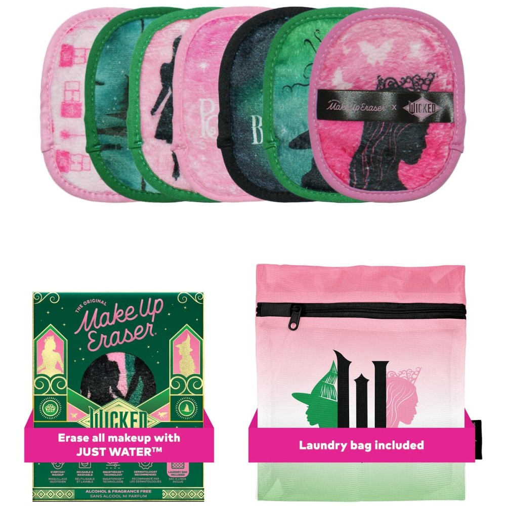 MakeUp Eraser, 7-Day Set, Erase All Makeup With Just Water, Including Waterproof Mascara, Eyeliner, Foundation, Lipstick, Sunscreen, and More Wicked, 7ct
