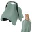 Blissful Diary 2-in-1 Muslin Baby Car Seat Cover, Multi-use Nursing Cover for Breastfeeding, Breathable Infant Car Seat Cover Canopy - Roman Green