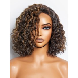 LUVME HAIR Elegant Salt & Pepper Loose Body Wave Glueless Minimalist Lace Short Wig Pre-Cut Lace
